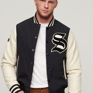 کت اورجینال برند Superdry مدل M5011857A12A_MASCOT VARSITY BOMBER کد 868982109