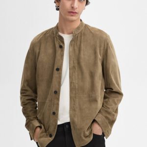 کت اورجینال برند Massimo dutti مدل Düğmeli Süet Deri Ceket کد 827636262