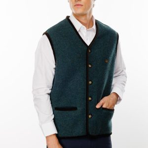 پافر و جلیقه اورجینال برند Desen triko مدل V-neck lined patterned wool vest کد 856015955