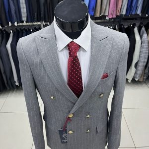 کت و شلوار اورجینال برند Massaro مدل Erkek Kruvaze Slimfit Takım Elbise کد 773643861