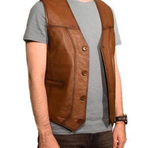 پافر و جلیقه اورجینال برند Derimosa مدل Leather vest کد 101915179